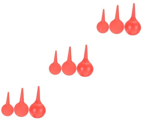 FRCOLOR 9 Stk Staubreinigungskugel Luftstaubball Luftgebläse Kameraobjektiv Kopfhörerreiniger reinigungskugeln reinigung kugeln Gummiquetschreiniger Schmutz blasender Ball Kieselgel rot