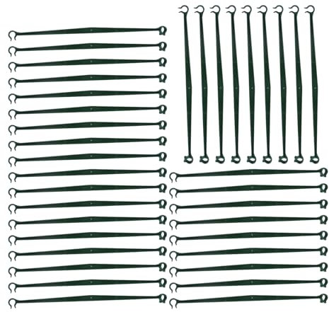 36 Stück Pfahlarme für Tomatenkäfig, erweiterbare Rankgitterverbinder, 30 cm, Schnallen für Tomatenkäfig, zum Befestigen von Pflanzstäben