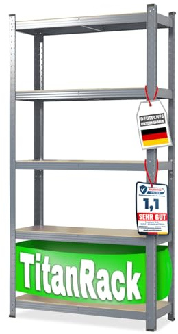 casa pura Schwerlastregal 180 x 120 x 60 cm anthrazit-grau | Steckregal, Lagerregal, Standregal, Stecksystem ohne Werkzeug montierbar