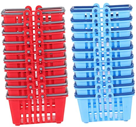 BESTonZON 20 Pièces Mini Panier À Provisions Maison De Poupée Paniers De Rangement Mini Paniers Modèle Mini Maison Paniers De Rangement Miniature Panier À Provisions Miniature Maison De