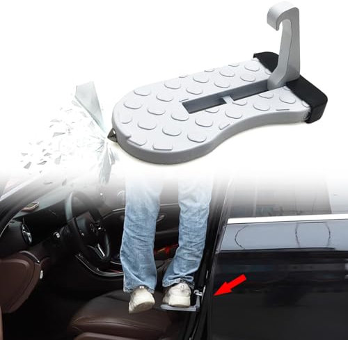 BSFYJXW Marchepied de Porte de Voiture pour Nissan X-Trail T32 III, Pédale de Crochet de Véhicule, Repose-Pieds de Véhicule avec Marteau de Sécurité,C/White