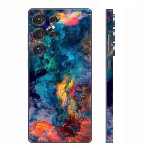 Skin Wrap for Samsung Galaxy S25 Ultra, Phone Stickers Decal Cover for Mobile's Back, Camera, Frame (Orange)