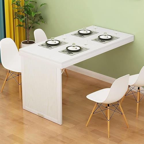 Table de salle à manger murale pliable pour économiser de l'espace - Bureau pliable pour petits espaces - Table d'écriture convertible en MDF pour bureau, chambre à coucher, cuisine (taille : 80 x 40