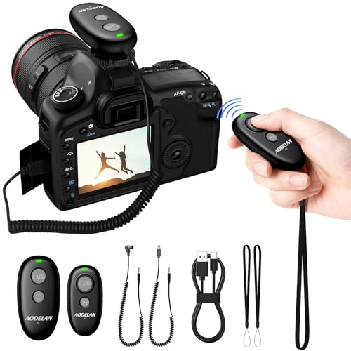 AODELAN USB-C Rechargeable Wireless Camera Remote Shutter Release for Nikon D200, D300, D750, D5000, D5100, D5200, D5600, D7200, D7500, Z6, Z7, D800, D850, Coolpix P1000