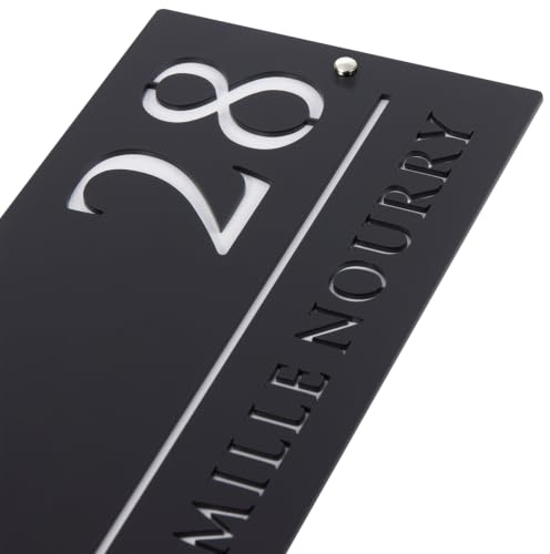 Personalisierte Schilder für Bürotür, Namensschild, personalisierbar, quadratisch, Dekorschild, Wandmontage, Adressschilder für Häuser, moderne Adressschild, schwimmend, mehrere Größen und Farben
