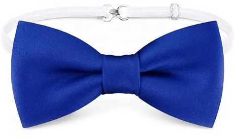 TigerTie - Småbarn baby fluga i uni enfärgad med elastiskt band 29 till 40 cm justerbar halsomkrets + förvaringslåda, Kunglig