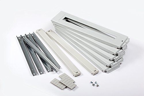 IDE s96p150 Kit Bouchons et Railes dIN, couvercles plastiques, 96 modules (150 mm)