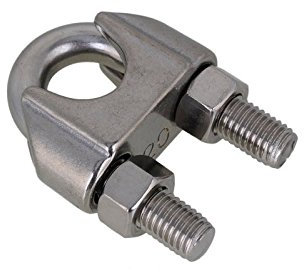 4mm Wire Rope Grip clamp - T316 (A4) Marine Grade Stainless Steel Pack Size : 2
