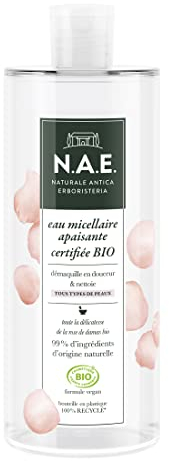 Diadermine NAE - Micellar Cleansing Water for Face - Fresh Rose Scent - Certified Organic - Vegan Formula - 99% of ingredients are of natural origin - 500 ml bottle