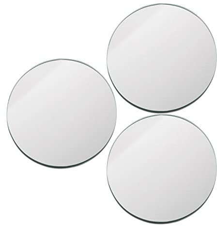 perfk de 3 Platos con Espejo, portavelas, cosméticos, Joyas, Almacenamiento de Llaves, bandejas de Espejo Decorativas Plateadas para
