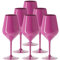 SPARKLERS CLUB Verre à Vin Wine Cocktail INCASSABLE 47cl couleur Rose - Lot de 6 - Verre Incassable en TRITAN, Réutilisable 350 Lavages, Prise en Main facile, Verre pour soirée et évènements