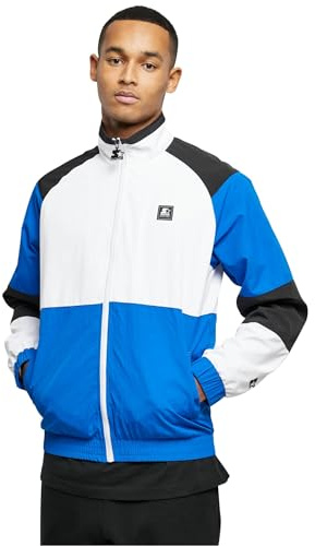 Starter Black Label Starter Color Block Retro Jacket Chaqueta, White/cobaltblue/Black, L para Hombre
