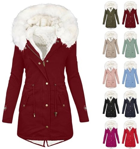Générique Manteau Femme Chaud Hiver - Veste Polaire D'Hiver Anorak Chaude - Noir S