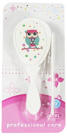 Juego de peine y cepillo para bebé, cepillo para el pelo de bebé y juego de peines: cepillo de pelo de cerdas suaves para cuidado del bebé, masaje, ducha, cuidado del cabelludo, productos para