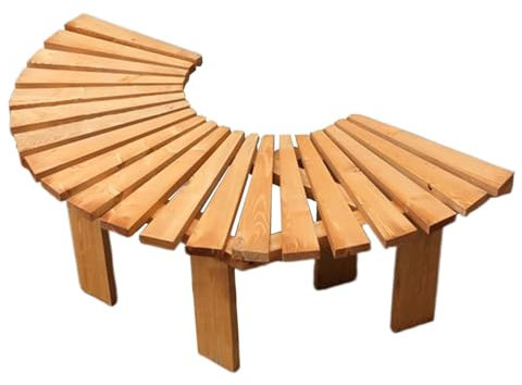 KXWOQ3ED Banco de Jardín, 120 cm Semicircular Outdoor Árbol Banco, Decoración de Muebles de Jardín, Media Ronda Patio Lounge Asientos