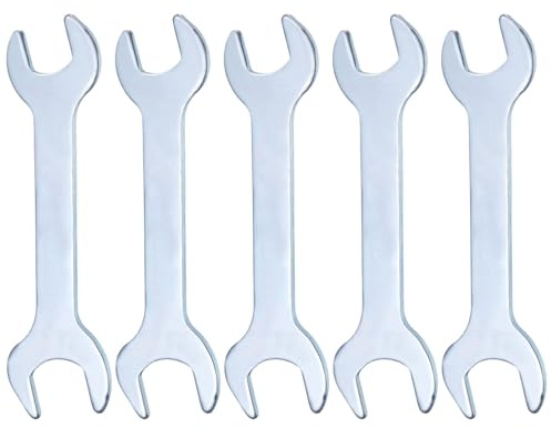 QUARKZMAN 5 Piezas Llave Doble Boca Delgada 13mm x 17mm Métrica Super Delgada Llave Plana Pequeña Llave De Boca Abierta Galvanizada Para Reparación Automotriz Ensamblaje De Muebles