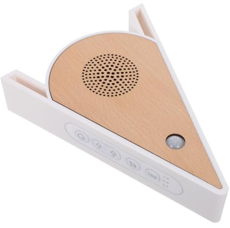 KAJNBN Singing Bird Box med Träkorn Bärbar Vit Brusmaskin med Timer Avkopplande Fågelsång för Hem Badrum och Resor Minimalistisk Ljudmaskin för Vuxna