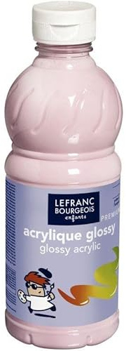 LEFRANC BOURGEOIS flacon 500 ml de peinture Acrylique Brillante Glossy Rose Bonbon