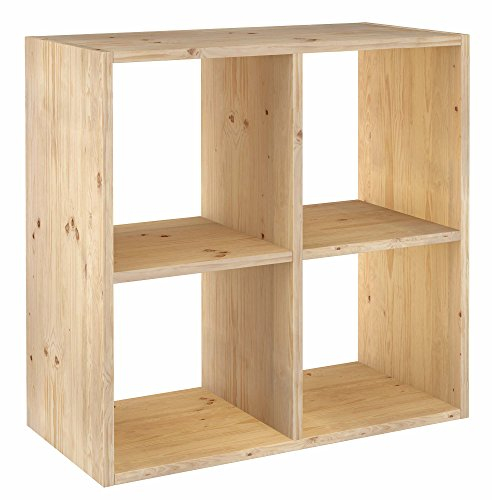 Europe & Nature Etagere 2x2 Cube, Wood, Natural, 70.8 x 33 x 70.8 
