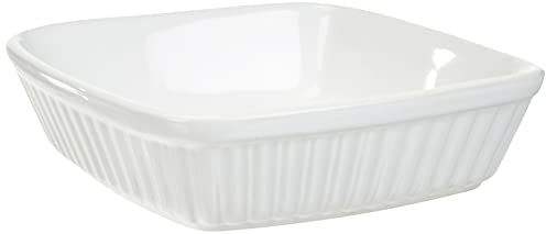 Home 0 Pirofila Quadrata, 16x16x4 cm, Ceramica, Bianco