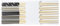 COSY TRENDY Juego de 5 Pares de Palillos Chinos, 12 Piezas, Madera, Blanco/Y/Negro, Talla Unica