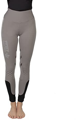 PFIFF 102483 Reitleggings 'Lucy' Damen Grip Vollbesatz, grau 38