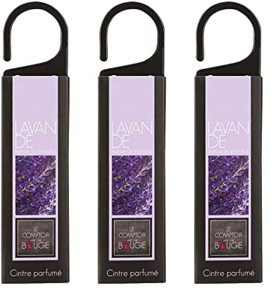 Atmosphera - Set von 3 Lavendel Deodorant kleiderbügeln - Set mit 3 Lavendel Deo Aufhänger, Papier, Polypropylen, Maße L. 17 x l. 4 cm