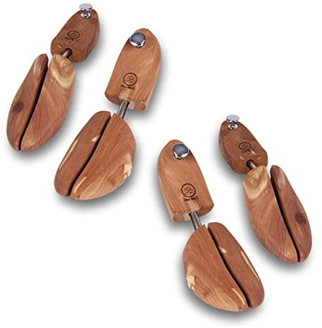 MTS care MAX No.2 Cedar 2 Paar Set Größe 40/41 - Zedernholz Schuhspanner für Herren - Schuhstrecker hält Schuhe in Form - für angenehme Frische