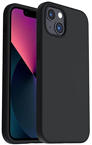 ORNARTO Designed for iPhone 13 Case, Shockproof Liquid Silicone-Black