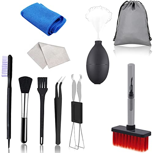YIYICO Tastatur Reinigung Pc Reinigungsset 10pcs Laptop Reinigungsset Keyboard Cleaning kit Keycap Remover Tastatur Bürste Blasebalg und Reinigungstuch für Computer Laptop Elektronik