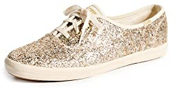 Keds Baskets Champion à Lacets à Paillettes pour Femme, doré, 40.5 EU