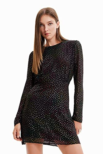 Desigual Vestido Casual para Mujer, Negro, M
