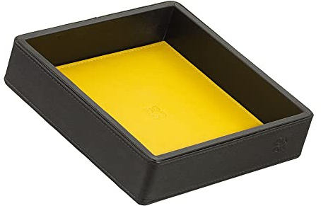 DUDU Svuotatasche in Pelle Colorato di Design da Ingresso Porta Oggetti, 14x14cm, con Scatola Regalo Nero