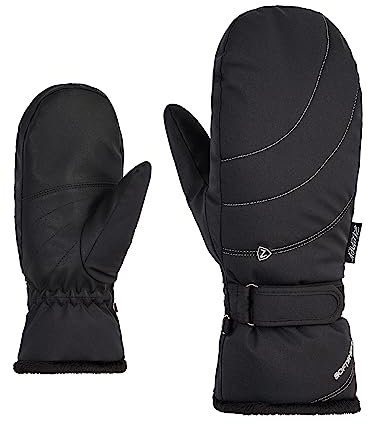 Ziener Damen KAHLIA Ski-Fäustling/Wintersport | Primaloft Plüschfutter, black, 7