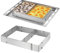 Rectangle Cake Tin - Adjustable Baking Frame with Divider, Square Cake Tin for DIY Mousse Cake Dessert Pizza