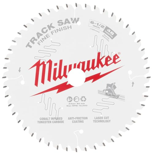 Milwaukee 48 Teeth Fine Finish Track Saw Blade, 165 mm Blade