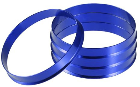 A ABSOPRO anellos centrici per cerchi auto OD 72.6mm a ID 71.1mm anellos centrici per cerchi in lega di alluminio blu (Set di 4)