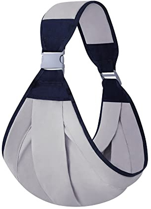 LAT Atmungsaktiv Baby Tragetuch, Verstellbare Koala Tragetuch, Multifunktionale Babytrage, 3D Netzstoff Babytrage für Neugeborene Kleinkinder bis 20KG (Grau, B)