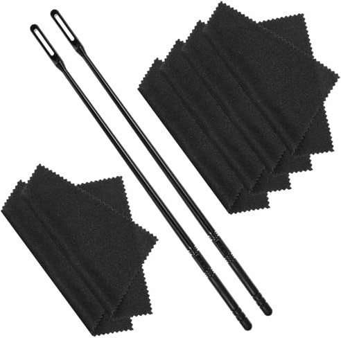 Flötenputzer 8 Stück Flöten Reinigungs Set (6 Flöten Putztücher 2 Blockflöte Reinigungsstab) für Querflöte Flöte Putz für Pflege Innen- und Außenreinigung von Instrumenten