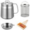 Mini Friteuse, Casserole avec Tamis, Marmite à Frire, Passoire à Huile Multifonction en acier Inoxydable 304, Réservoir à Graisse de 2 l, Réservoir à Graisse en acier Inoxydable, Réservoir D'huile