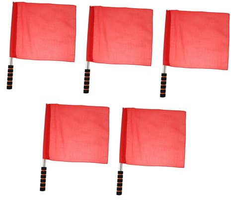 JUMPLAWN 5piezas Bandera De Prueba Bandera De Señales Para Árbitros De Partido De Señales Manuales y De Tráfico Para De Juez De Línea y De Árbitro