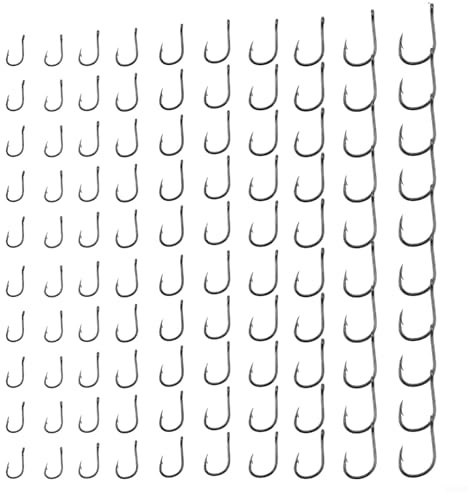 Yuanpgky Lot de 500 hameçons de pêche en acier à haute teneur en carbone pour la pêche à la mouche, 500 pièces et 100 pièces, pour matériel de pêche durable avec pointes d'hameçon polies, compatible