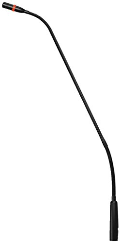 JTS GM-5218L Elektret Schwanenhals-Mikrofon mit LED und Superniere-Charakteristik, Konferenz-Mikro für Durchsagen, Vorträge und andere Sprach-Übertragungen, in Schwarz