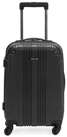 Kenneth Cole Reaction Out of Bounds Lightweight Hardshell 4-Wheel Spinner Luggage, Charcoal, Standard Size, Check it Out