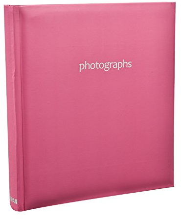 Arpan 5x7'' Slip In Memo Bookbound Photo Album for 120 Photos - Hot Pink