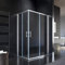 SONNI 1200x1000x1950mm Duschkabine Eckeinstieg Doppel Schiebetür Echtglas Duschwand