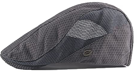 YAMEE Schiebermütze Herren Barett Sommer atmungsaktive Mesh,Sonnenhut Damen Sommer Hut Kappe,Flatcap Barette Cap Größe 55cm-59cm