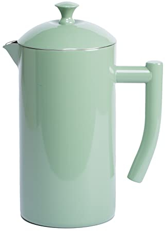 Frieling Caffettiera francese a doppia parete in acciaio inox, Dilly Bean Green, 1005,5 ml.