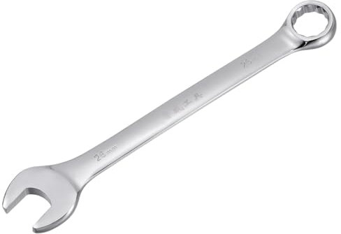 sourcing map Metric 26mm 12-Point Box Open End Combination Wrench Chrome Finish, Cr-V