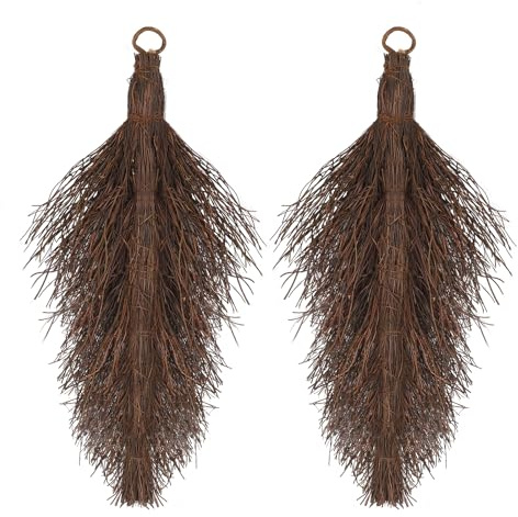 Temfmy Grapevine Teardrop Swag Base - 22 Inch Natural Teardrop Wreath Form for DIY Crafts - Vertical Teardrop Swag Making Supplies for Decor - 2 Pack